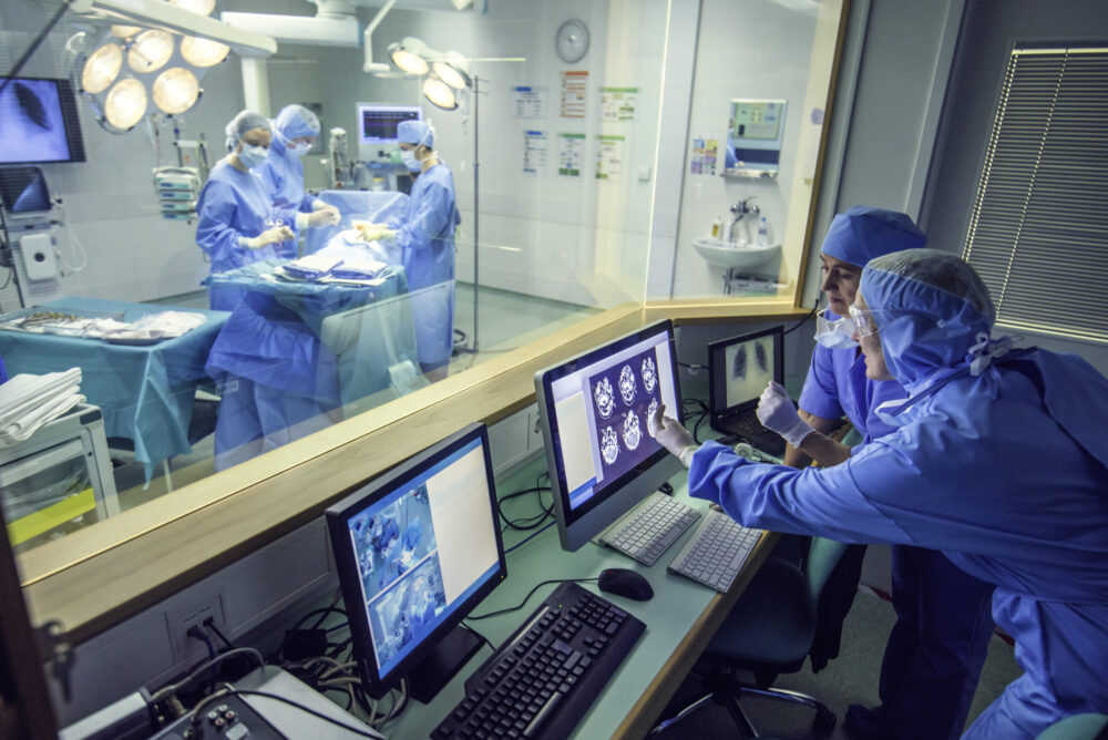 View at operating room from control center