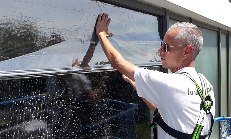 Montage gebouw raamfolie