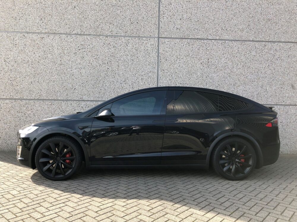 Tesla Model X voorportieren FG40 vanaf Batijl Privacy gl;ass