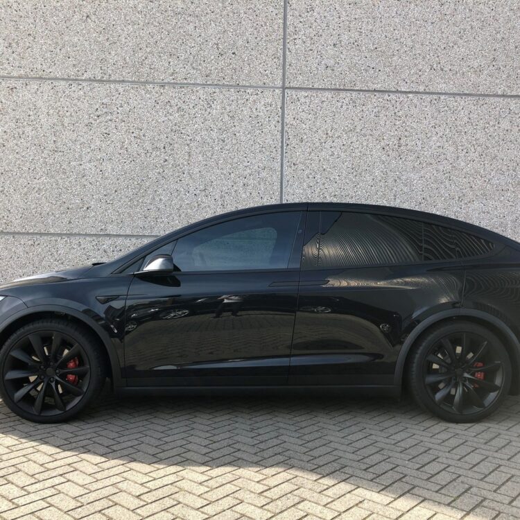 Tesla Model X voorportieren FG40 vanaf Batijl Privacy gl;ass