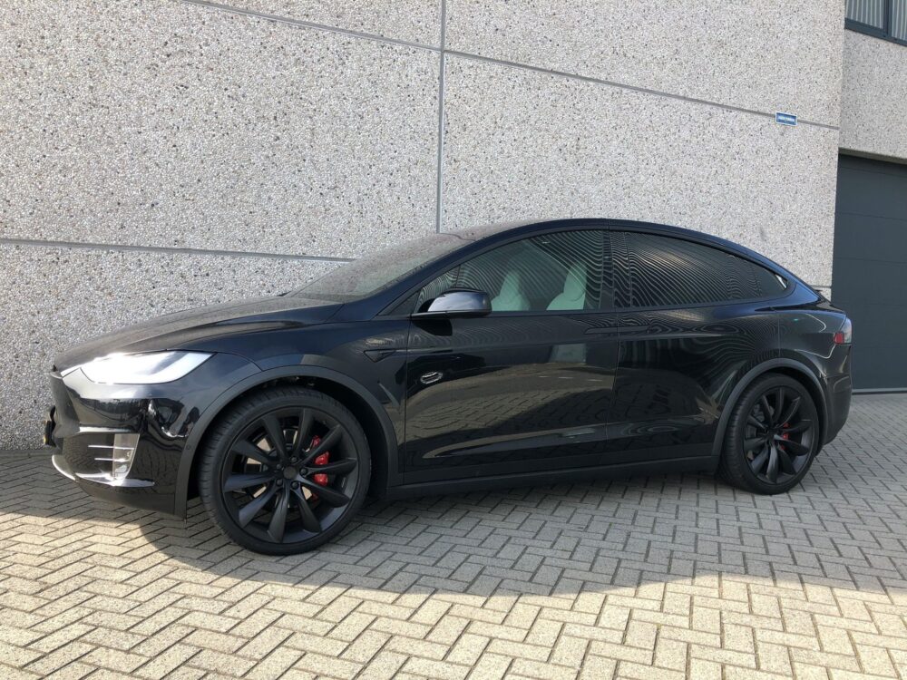 Tesla Model X voorportieren FG40 vanaf Batijl Privacy gl;ass.1